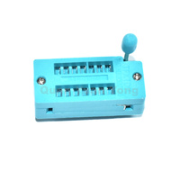 Quanyuantong Socle de test IC 14 broches DIP14, Socle de verrouillage 14 broches pour circuits intégrés, Base de débogage et de programmation sans soudure