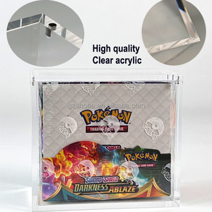 SHP UV protéger anglais Tcg <span class=keywords><strong>pokemon</strong></span> cartes Booster boîte jeu de cartes acrylique vitrine pour diamant et perle Base ensemble Booster boîte - Product Image 4