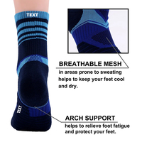 Chaussettes de sport rayées personnalisées OEM ODM avec logo et texte, en coton respirant et lavable, pour le basketball, le cyclisme, la course à pied, uniforme d'équipe