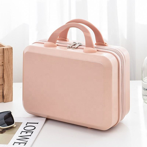 Bolsa de <span class=keywords><strong>Maquillaje</strong></span> Portátil de 14 Pulgadas con Cierre, Mini Maleta Rígida con Correa de Fijación, Bolsa <span class=keywords><strong>para</strong></span> Cosméticos - Product Image 4