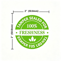 Custom Waterproof Food Grade Vinyl Adhesive Sticker Round Packaging Label for Jam Honey Jar Customized Logo Tamper Evident Seal