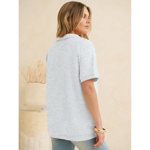 Camiseta Polo de Manga Corta para Mujer FOXA, Talla Grande, Ligera, de Algodón Transpirable, Informal, para Verano, Corte Regular - Product Image 6