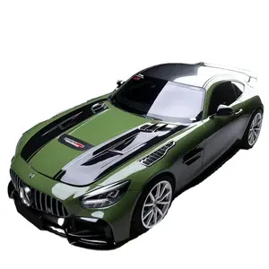 1.52*18 metre Olive green PET gloss car vinyl wrap material price vehicle interior vinyl wrap full cover wrapping