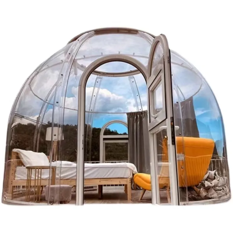 Low Dome House Preis Custom ized Prefab Dome Style Haus Panorama Transparent Star Zimmer für Hotel/Garten/Restaurant Star Vacancy