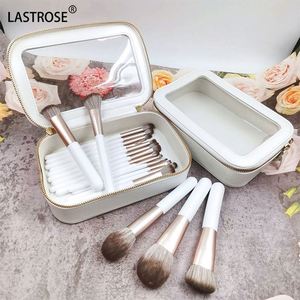 Factory Wholesale Makeup Brushes Set Private Logo 16pcs White Color Makeup Brush With Clear Bag High Quality Makeup Brush Set - Product Image 5