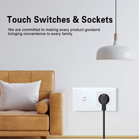 Prise murale UBARO norme britannique 13A avec ports USB-A et Type-C, panneau en verre trempé de luxe, prise de courant à 2 gangues avec interrupteur