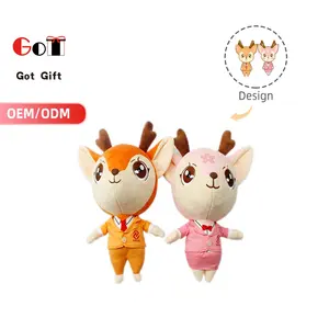 Promotional Custom Kawaii Soft Stuffed Plush Animal Toys Plush Baby Doll With Clothes