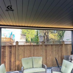 Pérgola de Aluminio Retráctil Personalizada con Revestimiento de Láminas, Impermeable, Resistente al Viento, Ecológica, para Balcón, Terraza, <span class=keywords><strong>Techo</strong></span> de Sombra para Jardín - Product Image 4