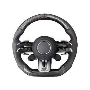 <span class=keywords><strong>Volant</strong></span> en cuir et fibre de carbone pour <span class=keywords><strong>Mercedes</strong></span> W206 W205 W204 W222 W223 W213 W177 W463 pour GT GLS63 GLE63 SL63 Classe S/Classe C - Product Image 2