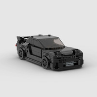 Compatible avec les briques de marque, voiture de course MOC, jouet de construction éducatif en plastique ABS, cadeau d'entreprise