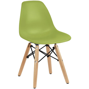 Kids Size Eames Side Chair Pink Seat Natural Wood Legs Eiffel Kids Chairs No Arm Armles