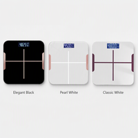 Pèse-personne intelligent Bluetooth numérique avec analyse de la composition corporelle, affichage LCD précis, application de suivi de santé et de fitness pour la chambre à coucher