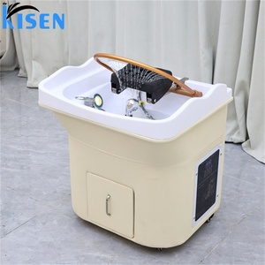 KISEN 2025 Nouveau design de bac de lavage portable pour salon de coiffure et de beauté, mobilier de barbier, lavabo de shampoing - Product Image 2