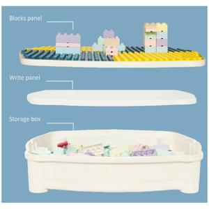 Mh85 Giảm Giá Cầu Vồng Thành Phố Giáo Dục Bé Nhựa Bàn Đồ Chơi Xây Dựng Khối Cho Trẻ Em Trò Chơi Bảng - Product Image 3