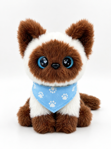 Gato de Peluche Personalizable con Diseño de Bandana, Agrega tu Logotipo, Adorable Muñeco de Gatito, Compañero para Escritorio y Cama - Product Image 4