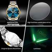 Relojes de Cuarzo Delgados para Pareja OEM 3612, Movimiento Sunon, Hipoalergénicos, Dos Tonos, Modernos, Tendencia para Parejas, Mejor Precio