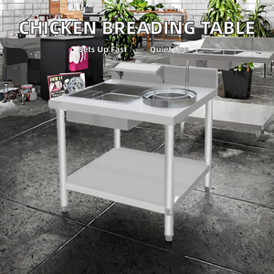Table de panure électrique commerciale pour poulet avec fonction anti-poussière et réduction du bruit - Product Image 2