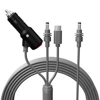 Para Starlink Mini 3 en 1 Cable de alimentación de CC Cable de extensión impermeable Mini USB C enchufe del encendedor de cigarrillos y Cable de CC Starlink Mini V4