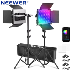 <span class=keywords><strong>NEEWER</strong></span> Upgraded <span class=keywords><strong>660</strong></span> PRO II RGB LED Video Light with App Control & Stand Kit for Game Streaming YouTube Photography - Product Image 1