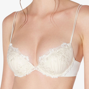<span class=keywords><strong>Reggiseno</strong></span> Push-up da Donna con Ricami Floreali Ricchi e Pannelli Trasparenti, <span class=keywords><strong>Reggiseno</strong></span> Femminile con <span class=keywords><strong>Tulle</strong></span> Ricamato <span class=keywords><strong>Trasparente</strong></span> - Product Image 1