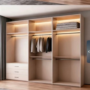 Dressing sur mesure moderne et minimaliste de luxe pour villas, appartements, chambres, avec étagères rétractables en bois, respectueux de l'environnement - Product Image 6