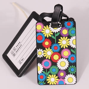 Tag bagasi dapat disesuaikan bunga matahari bunga warna-warni Tag identitas barang untuk perjalanan jarak jauh dan pendek - Product Image 2