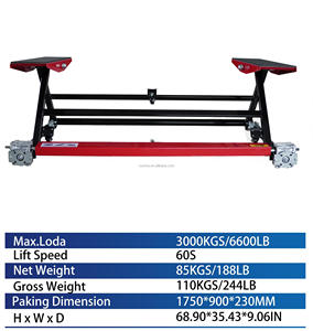 Lève-voiture hydraulique à ciseaux mobile Runche R-MT3 de 3 tonnes, inclinable pour plafonds bas, avec hauteur de levage de 580 mm - Product Image 2