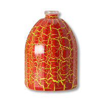 Bouteille de parfum OEM personnalisé soufflé à la main rouge jaune bouteille de recharge de parfum en verre 50 ml bouteille de parfum personnalisée