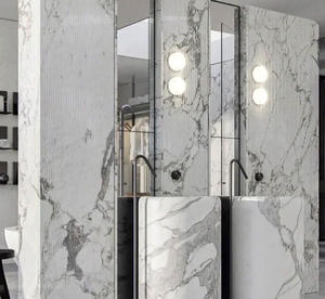 Wpc interno decorativo Pvc impiallacciatura di marmo pannello di parete con pannello laminato impermeabile ignifugo pannello di parete altri pannelli - Product Image 2