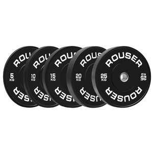 Discos de Goma para Pesas Rouser Fitness ECHO KG, Goma Virgen Negra, 5-25 kg, para Levantamiento de Pesas y Entrenamiento de Fuerza - Product Image 1
