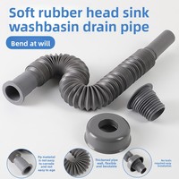 Connecteur moulé par injection en plastique souple HJSJ pour tuyau de drainage, éviers de cuisine, épaissi, anti-odeur, anti-fuite, modèle 1-1/2