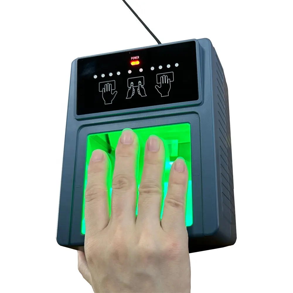 LEEKGOTECH Prix d'usine USB Biometric Tenprint Rolled Finger 442 Scanner d'empreintes digitales Footprint Palm Scanner avec SDK gratuit