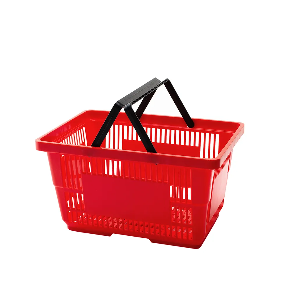 Дешевые корзины для покупок прочные пластиковые корзины для покупок 28Л YM-12