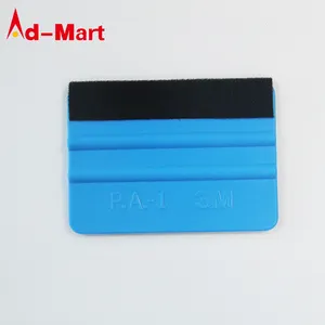 Factory Cheap Price 7.3*10CM Car Screen Blue Vinyl Squeegee in Transfer Film Printing Flexible Plastic Felt Squeegee