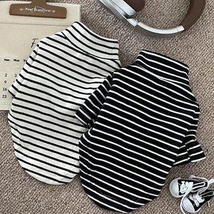 Gezellig gestreept thermisch hondenshirt |   Twee-poots vrijetijdskleding voor kleine rassen |   Herfst- en winterkleding voor huisdieren, zoals Shih Tzu's en meer - Product Image 4