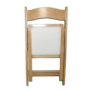 Silla plegable de madera blanca para eventos de boda, silla para decoración, venta al por mayor - Product Image 5