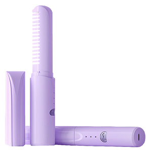 Mini <span class=keywords><strong>Plancha</strong></span> de Pelo Profesional Inalámbrica Portátil con Iones Negativos, Peine Caliente <span class=keywords><strong>Sin</strong></span> Dañar el Cabello, Cepillo Alisador - Product Image 1