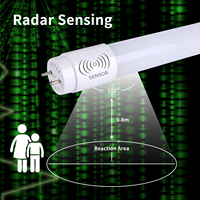 Lampe radar T8 LED à intensité variable 3W 18W Capteur de lumière du jour Tube de lumière Capteur de mouvement Tube de lumière pour une utilisation dans un garage souterrain