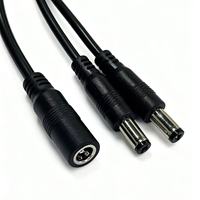 Cable Divisor de Alta Calidad DC5.5*2.1 Hembra a 1 a 2/3/4 Machos para Electrodomésticos, Cable de Conexión DC de 45CM 20/24AWG