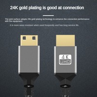 Câble d'extension HDMI vers MINI HDMI (Mâle-Mâle) en nylon tressé, compatible HD V2.0, 4K@60HZ, 1M/1.5M/2M/3M/5M/10m pour HDTV et TV