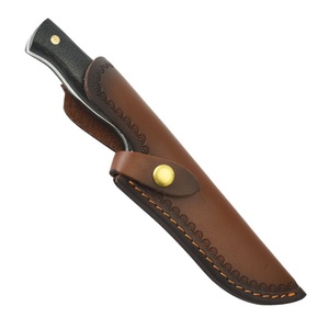 มีดคุณภาพสูง ปรับแต่งได้ตามต้องการ ระดับ OEM DIY สำหรับการต่อสู้ทางยุทธวิธี ด้ามไม้ไพธอน ใบมีดสแตนเลส หนา 3.0 มม. พร้อมปลอกหนัง - Product Image 5