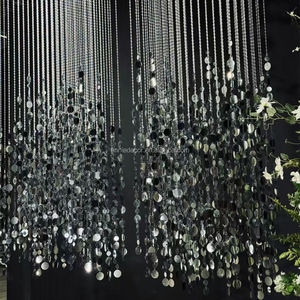 <span class=keywords><strong>Tende</strong></span> Decorative Moderne Personalizzate con Paillettes <span class=keywords><strong>Argento</strong></span> <span class=keywords><strong>e</strong></span> <span class=keywords><strong>Oro</strong></span>, Drappeggi Lunghi per Decorazioni di Matrimoni, Feste ed Eventi - Product Image 4