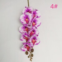 Vente en Gros d'Orchidées Phalaenopsis Artificielles de Haute Qualité, 9 Têtes, pour Décoration de Maison et Mariage
