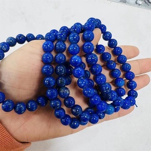 Bracelet en perles extensibles polies en <span class=keywords><strong>Lapis</strong></span> <span class=keywords><strong>Lazuli</strong></span> naturel de haute qualité de 8mm avec énergie de cristal de guérison bricolage - Product Image 4