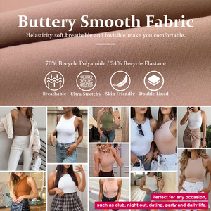 <span class=keywords><strong>Combinaison</strong></span> gainante pour femme, col rond, <span class=keywords><strong>sans</strong></span> manches, style débardeur, <span class=keywords><strong>sans</strong></span> couture, amincissante, sculptante - Product Image 6