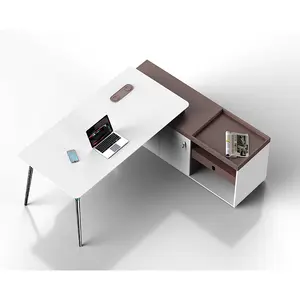 Moderne luxuriöse ergonomische Executive Manager Home Workstation Büromöbel Holzschreibtisch