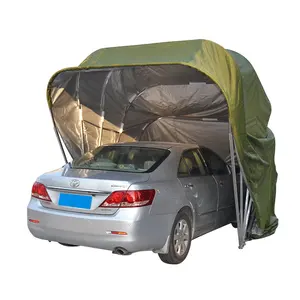 Custom Rvs Intrekbare Outdoor Auto Onderdak Tent Draagbare Auto Vouwen Garage Automatische Prefab Auto Garage