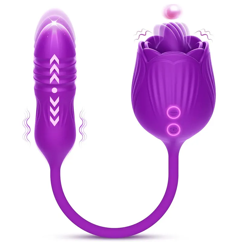 Doppio estensione giocattolo rosa leccata di lingua orale vibratore clitorideo punto G stimolatore della Vagina vibrante Plug anale Dildo uovo per le donne