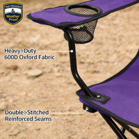 Chaise pliante moderne Bluebow 50*50*80cm pour le camping en plein air, la randonnée, les voyages, portable, en polyester 600D, tubes en acier, logo personnalisé
