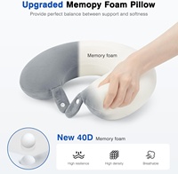 Oreiller en mousse à mémoire de forme en U, personnalisable avec logo, pour voyage, démontable et lavable, oreiller cervical en U, vente chaude